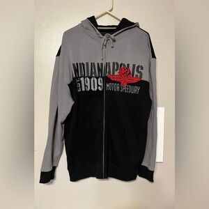 Indianapolis Motor Speedway Gray and Black Men's Jacket